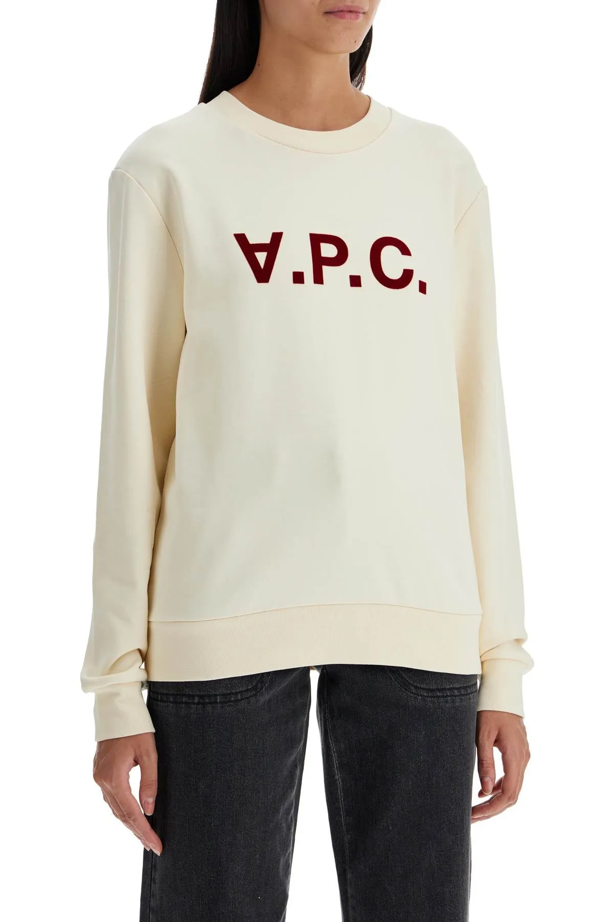 grand vpc sweatshirt COHBN M27907 ECRU/BORDEAU