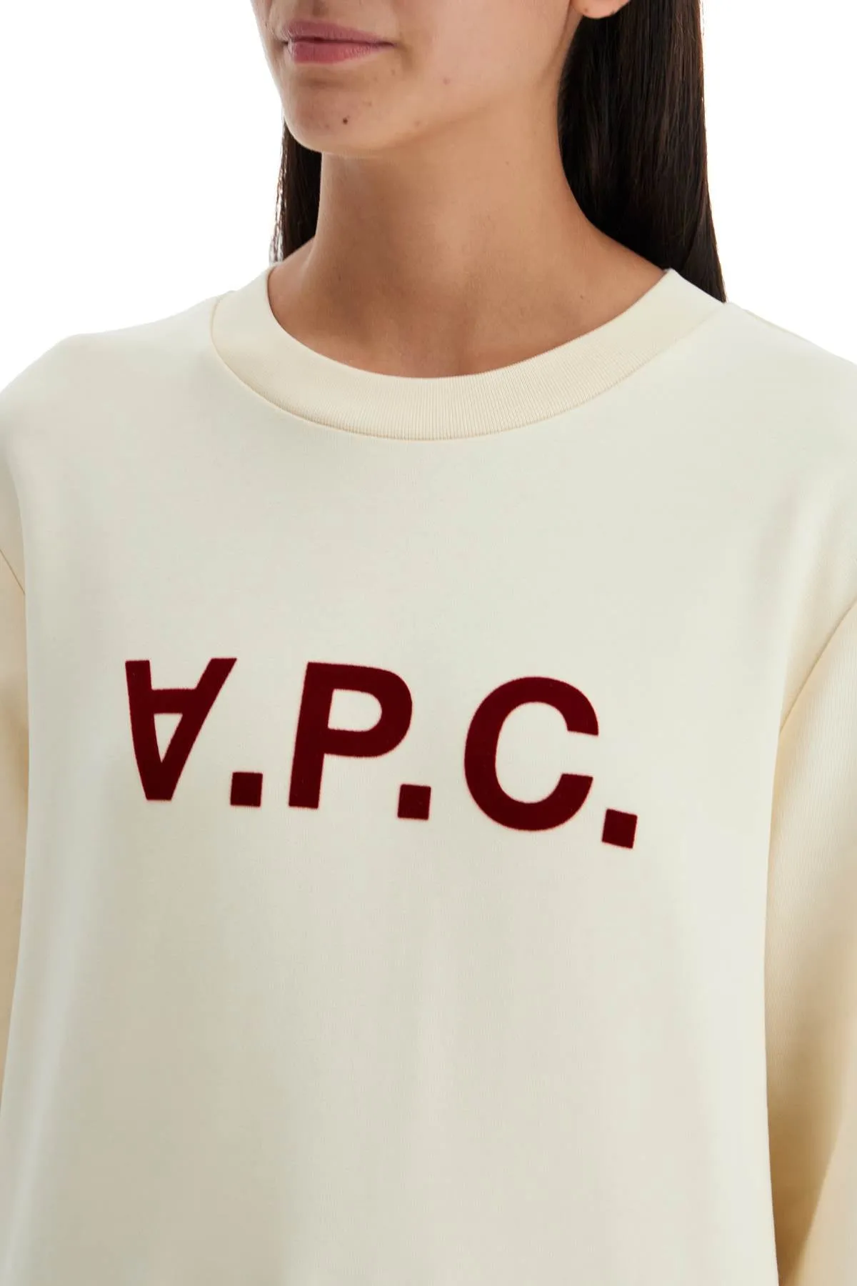 grand vpc sweatshirt COHBN M27907 ECRU/BORDEAU