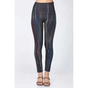 High Waist Full Length Jeans Leggings in Distressed Look