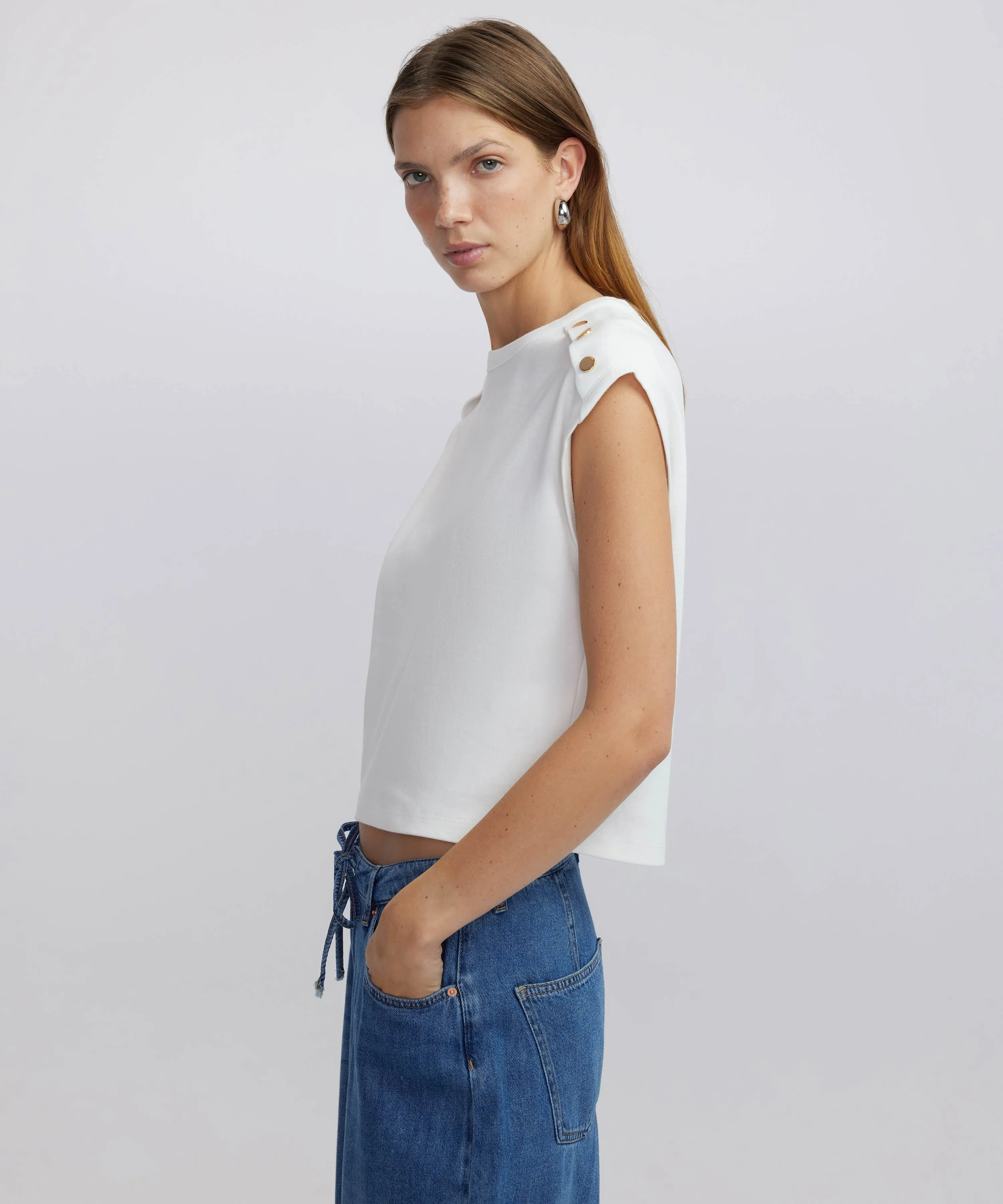Ipekyol Metallic Accessory T-Shirt White