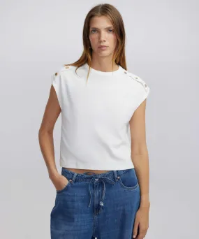 Ipekyol Metallic Accessory T-Shirt White
