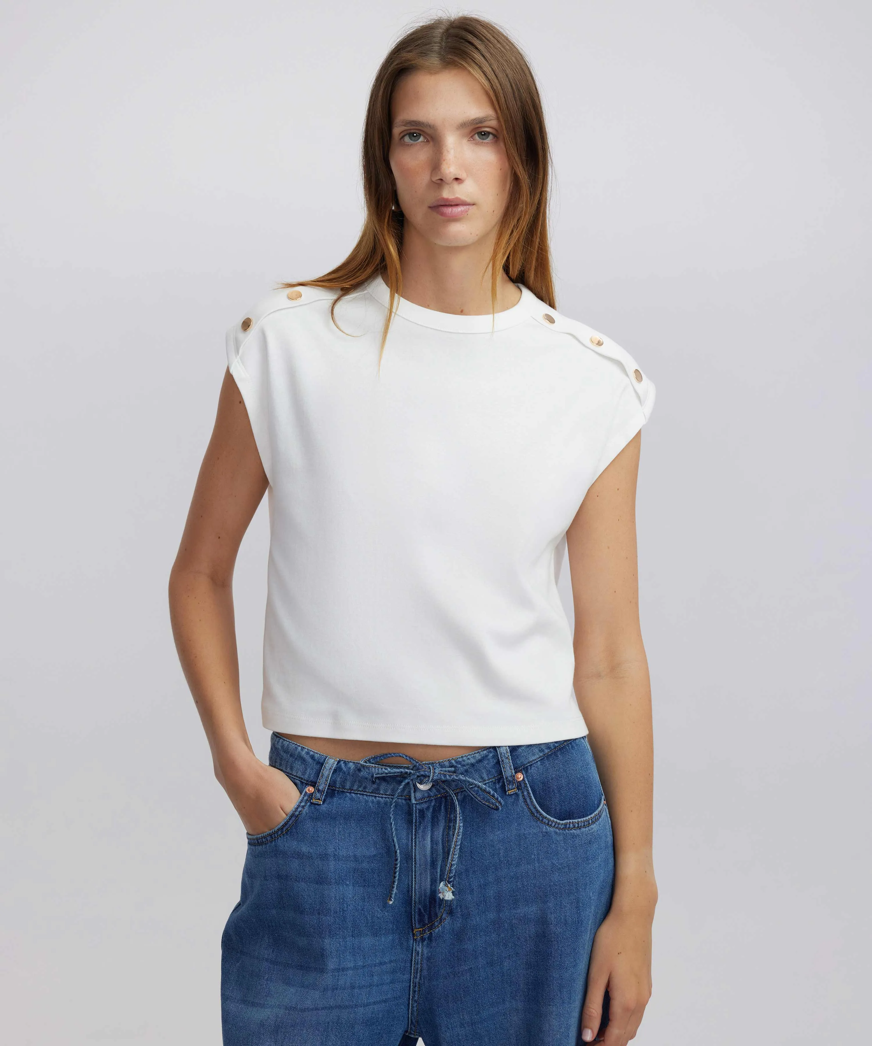 Ipekyol Metallic Accessory T-Shirt White