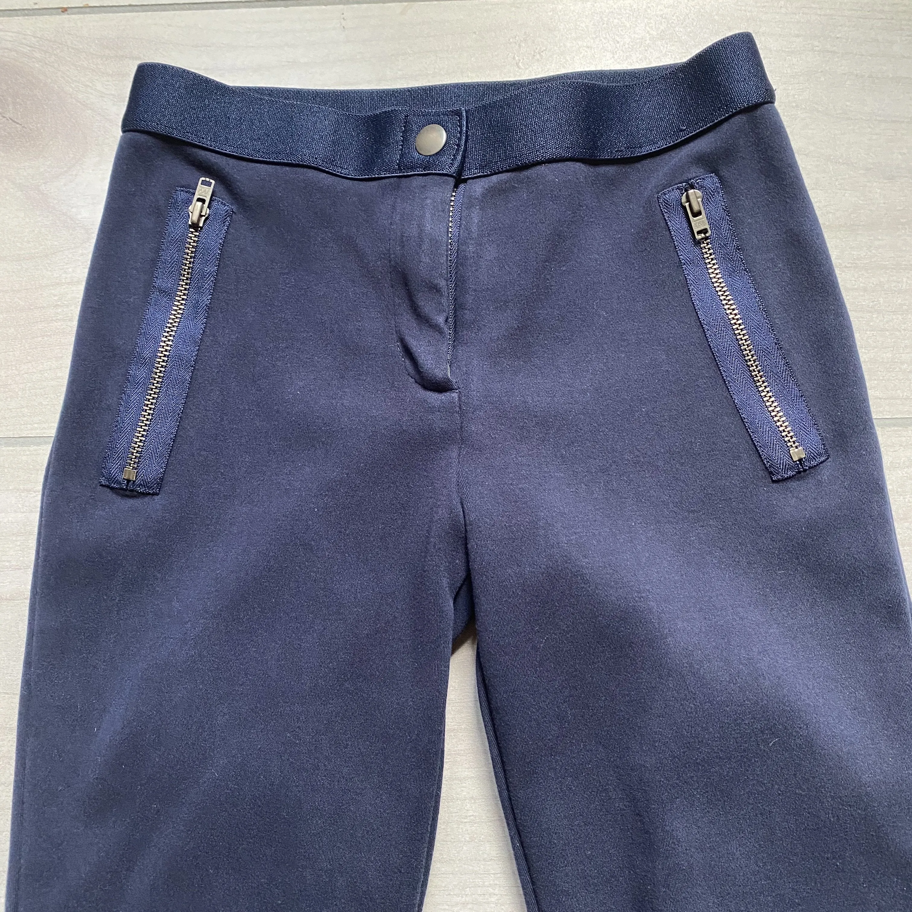 JCrew Crewcuts Navy Side Zipper Pocket Elastic Waist Leggings