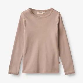 Langærmet Basis T-shirt Belis - grey rose