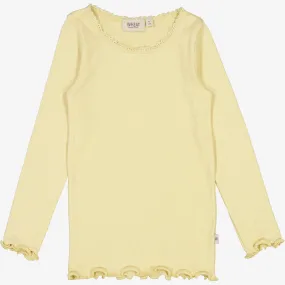Langærmet Blonde Rib T-shirt - yellow dream