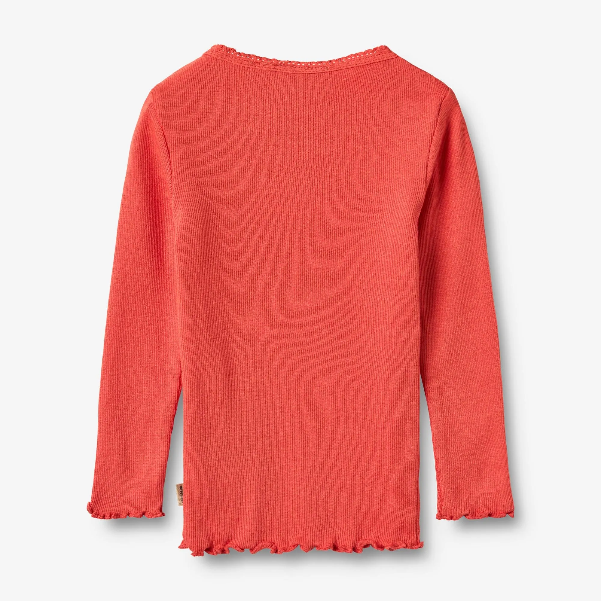 Langærmet Rib T-shirt Reese | Baby - candy red