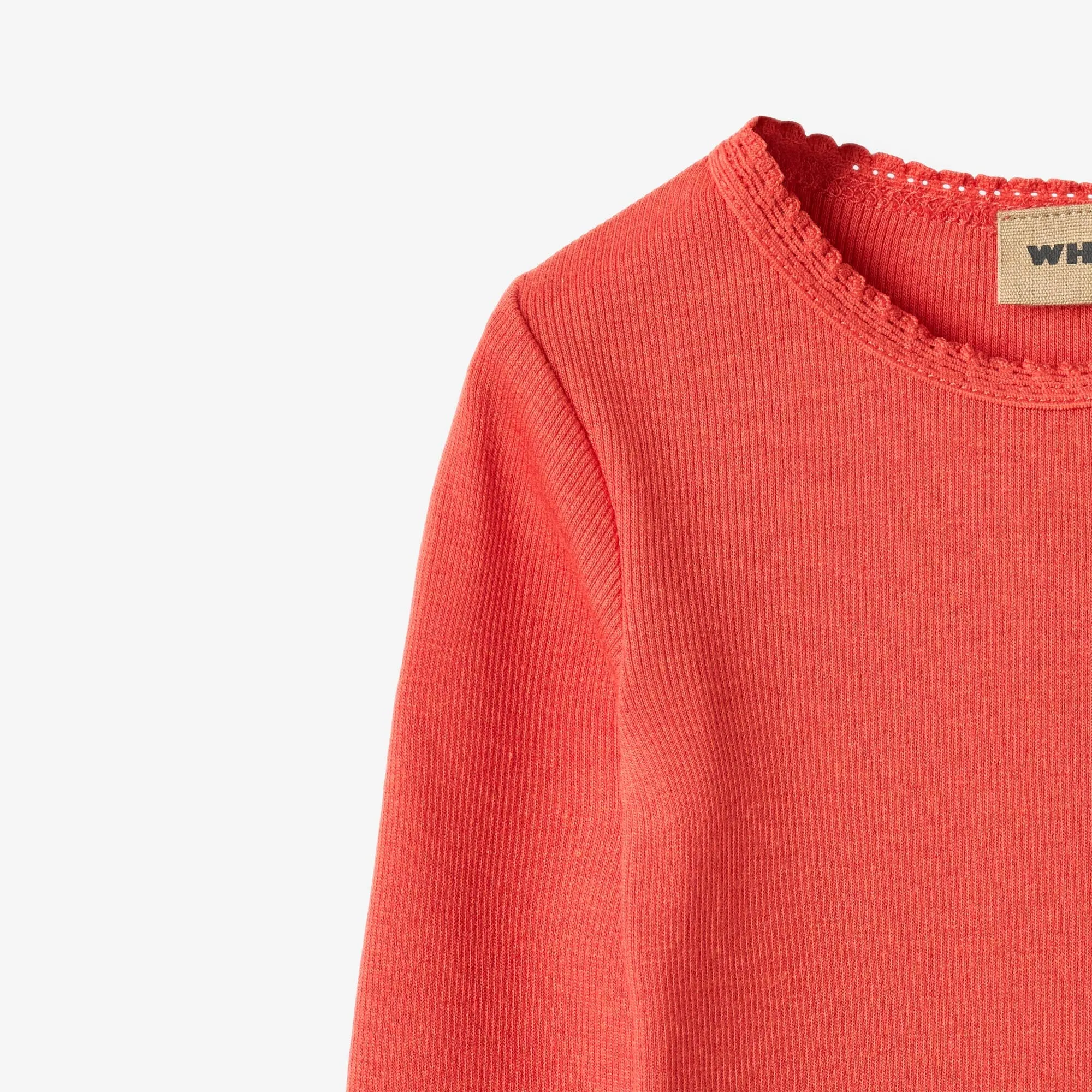 Langærmet Rib T-shirt Reese | Baby - candy red