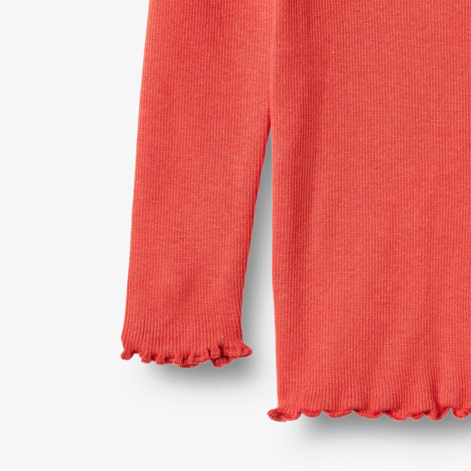 Langærmet Rib T-shirt Reese | Baby - candy red