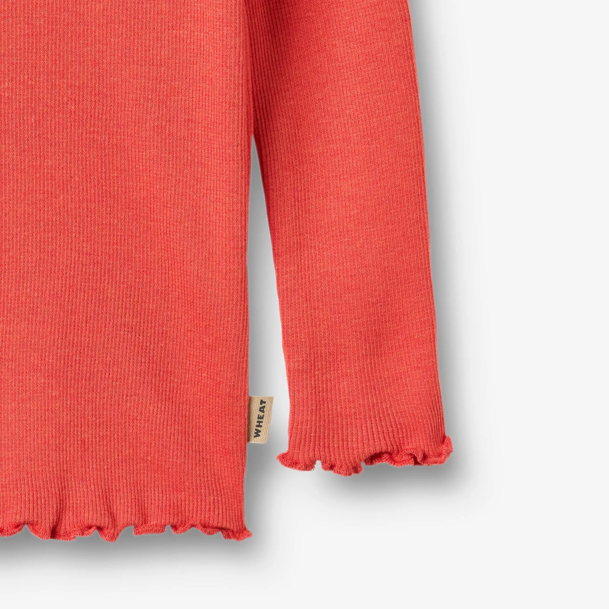 Langærmet Rib T-shirt Reese | Baby - candy red