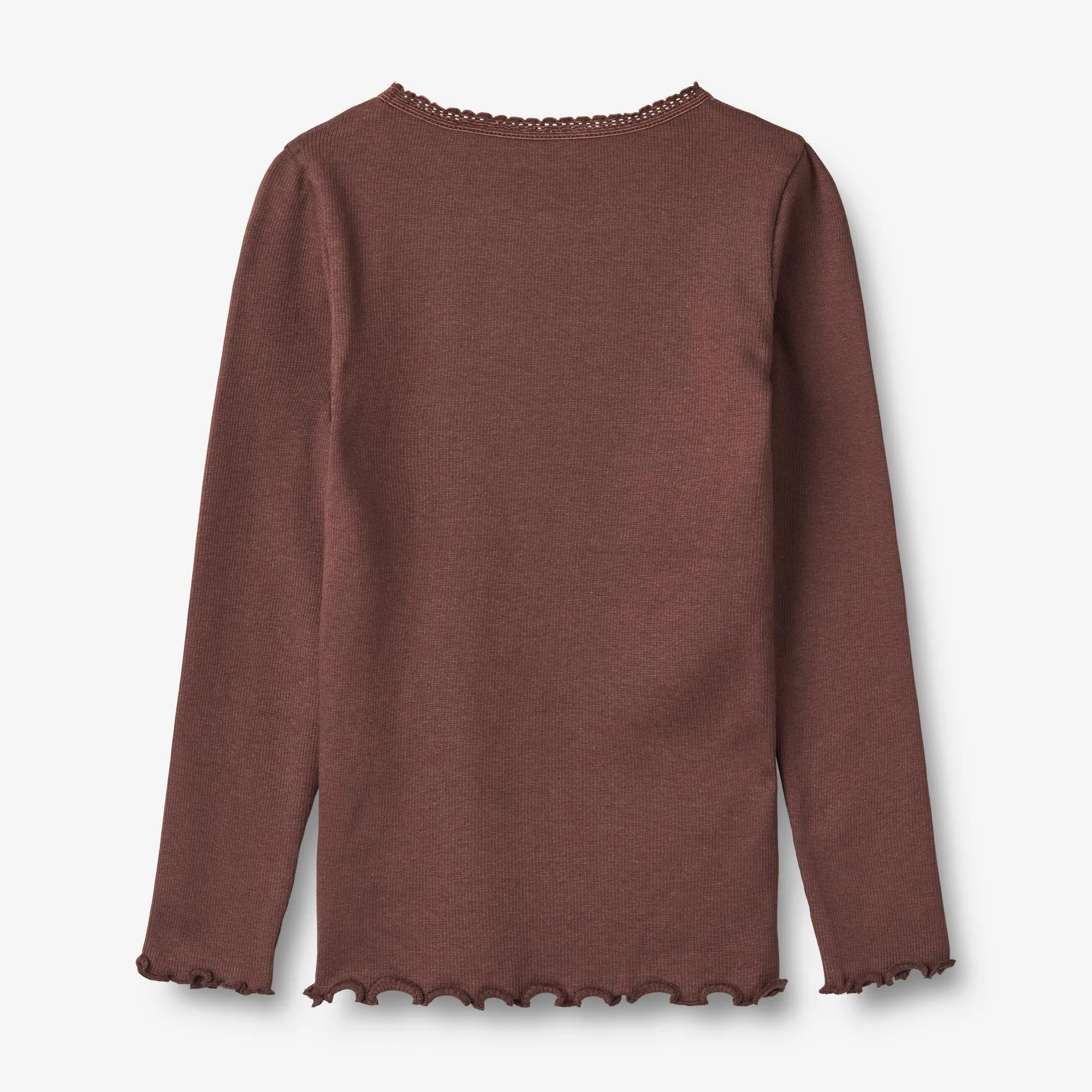 Langærmet Rib T-shirt Reese - eggplant