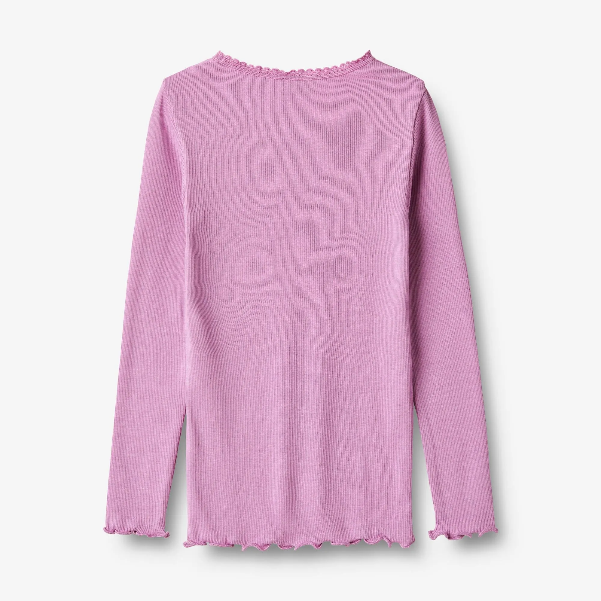 Langærmet Rib T-shirt Reese - iris