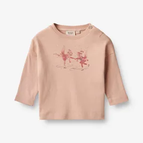 Langærmet T-Shirt | Baby - pink sand
