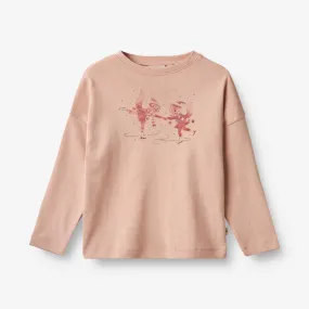Langærmet T-Shirt Skøjtevenner - pink sand