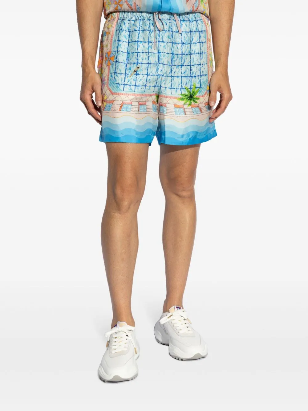 Le Plongeon silk shorts