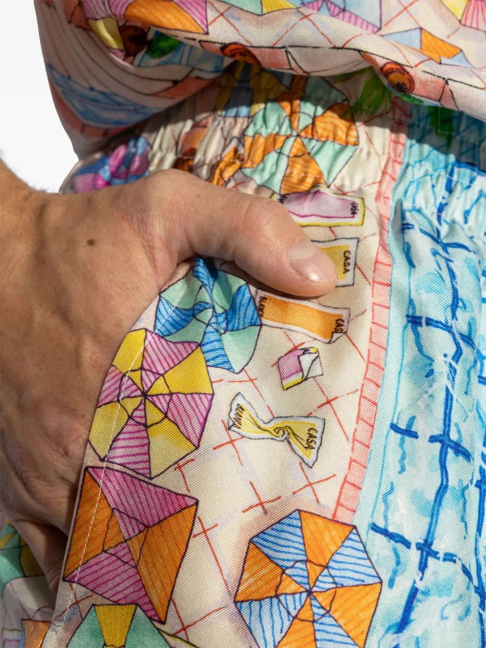 Le Plongeon silk shorts