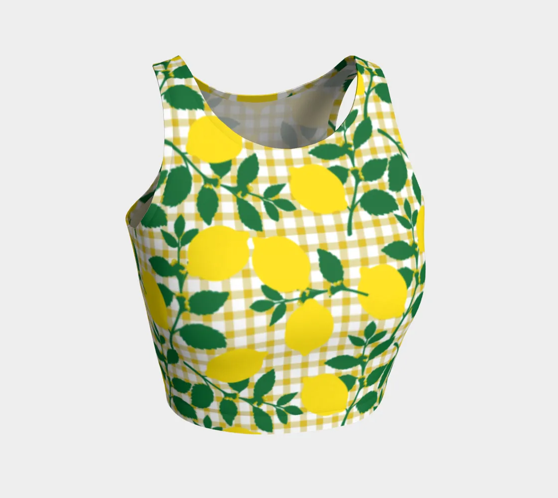 Lemon and Gingham Athletic Top