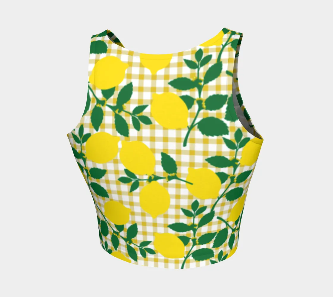Lemon and Gingham Athletic Top