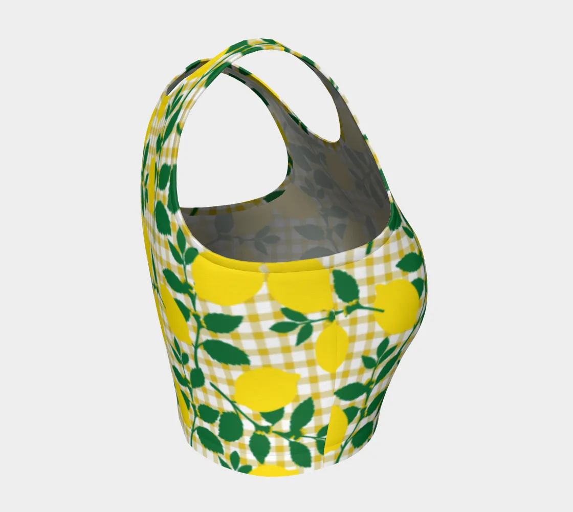 Lemon and Gingham Athletic Top