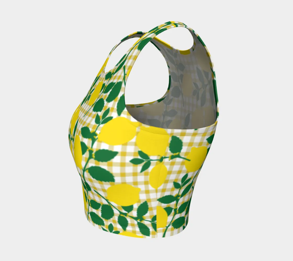Lemon and Gingham Athletic Top