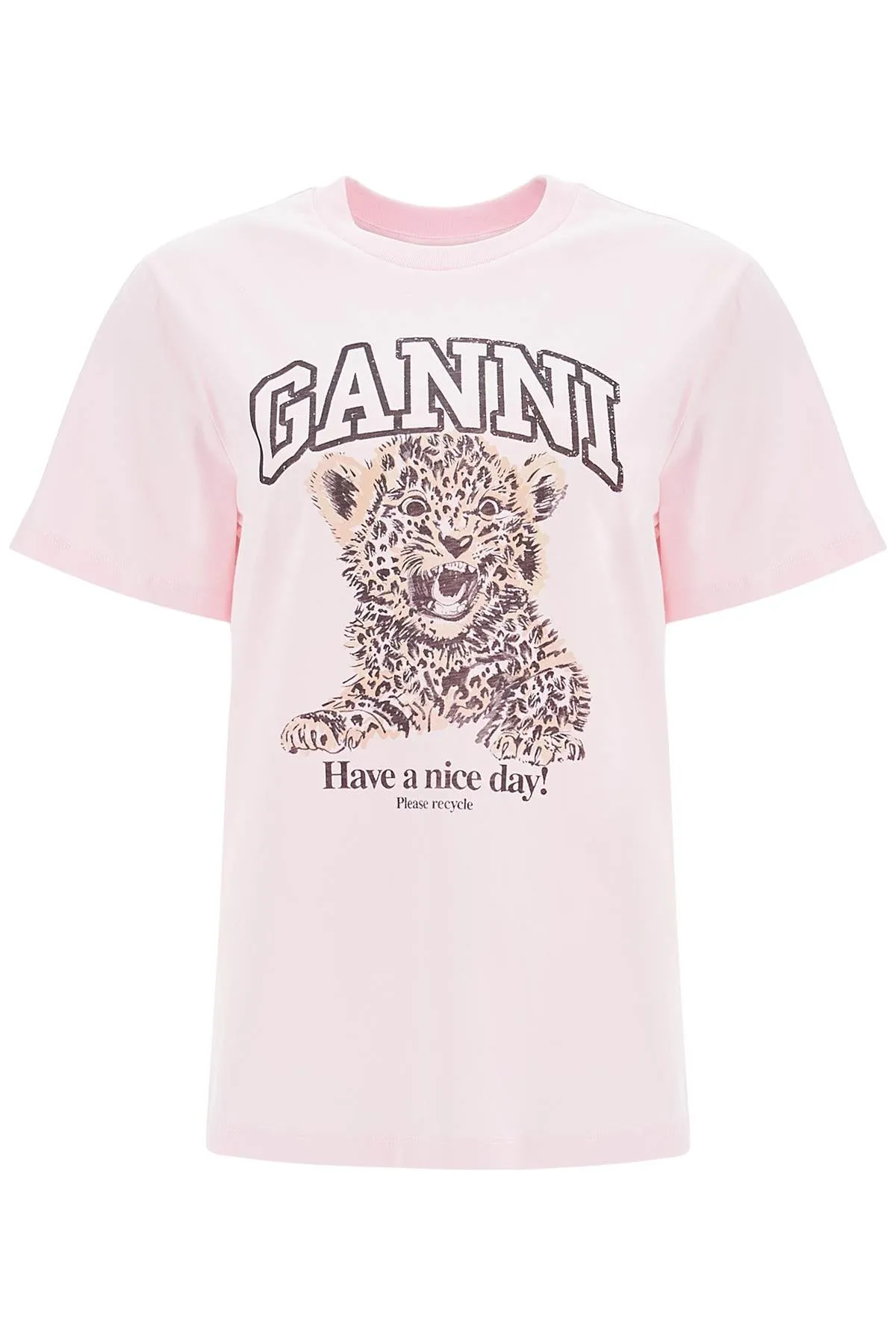 leopard print t-shirt with T4161 CHALK PINK