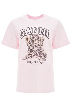 leopard print t-shirt with T4161 CHALK PINK