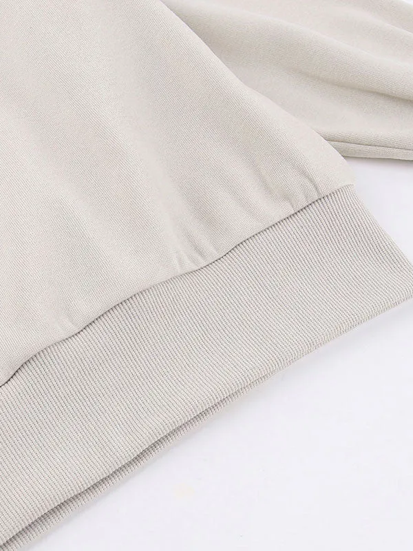 Letters Patchwork Round Neck T-shirt