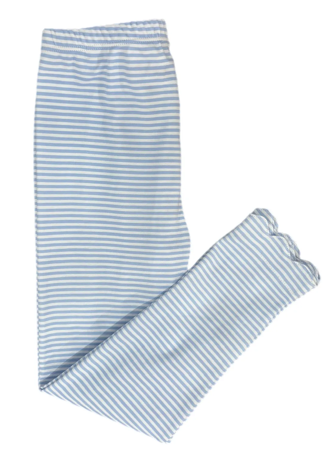 Light Blue Stripe Leggings