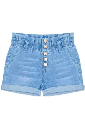 Light Denim Girl's Premium Denim  Shorts