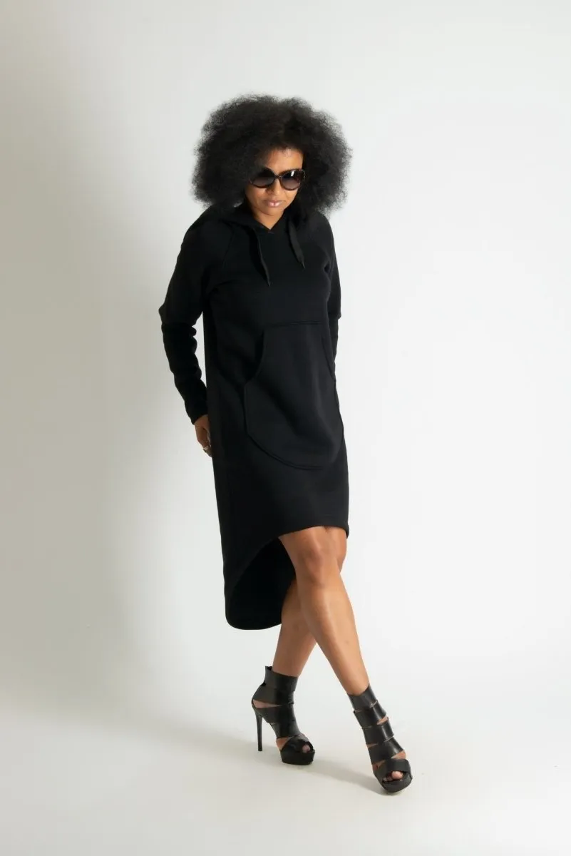 Light grey Hooded Dress TAYLOR