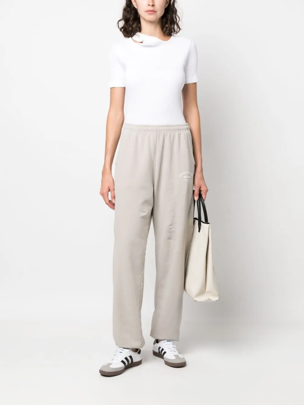 logo-print cotton track trousers
