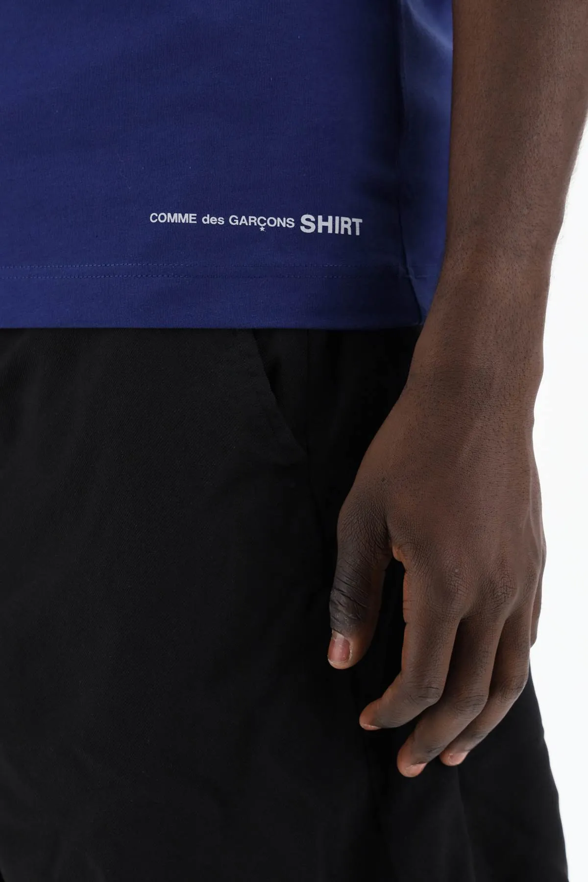 logo print t-shirt FM T020 S24 NAVY