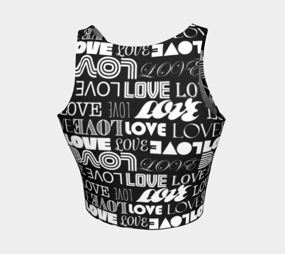 Love Print Crop Top