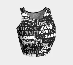 Love Print Crop Top