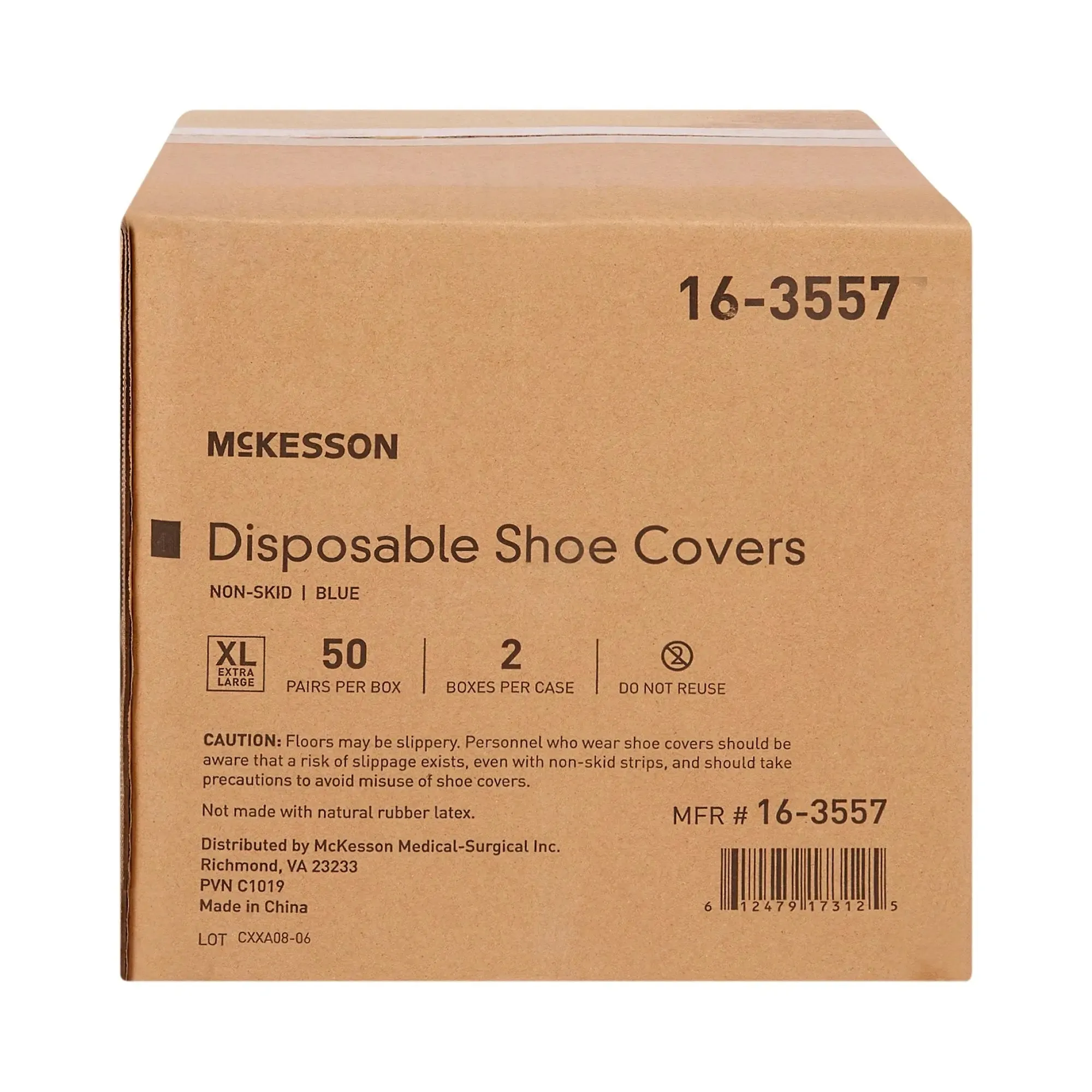 McKesson Shoe Covers, Non-Skid Sole, Blue, Non-Sterile, X-Large