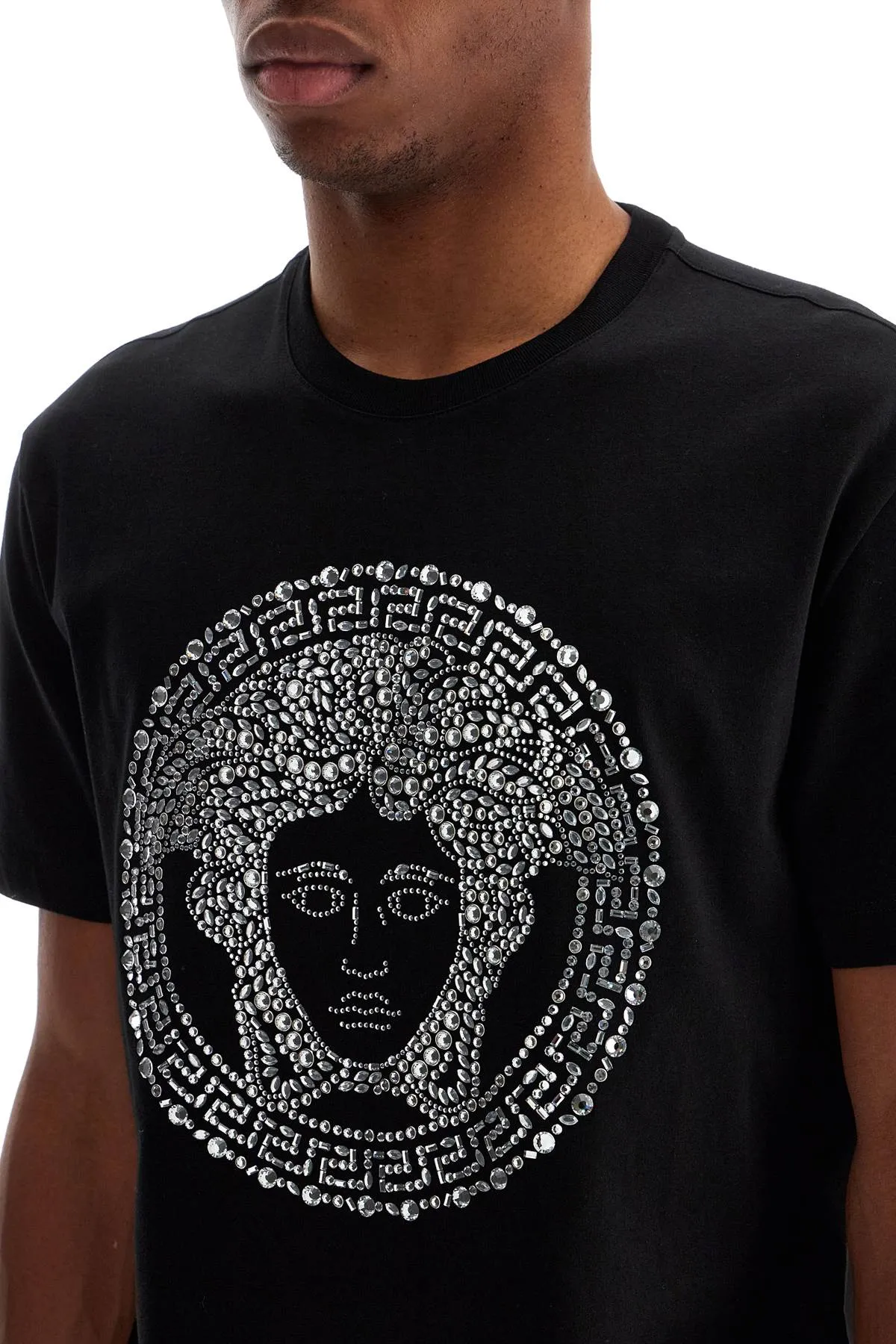 medusa crystal embellished t 1013944 1A13420 BLACK
