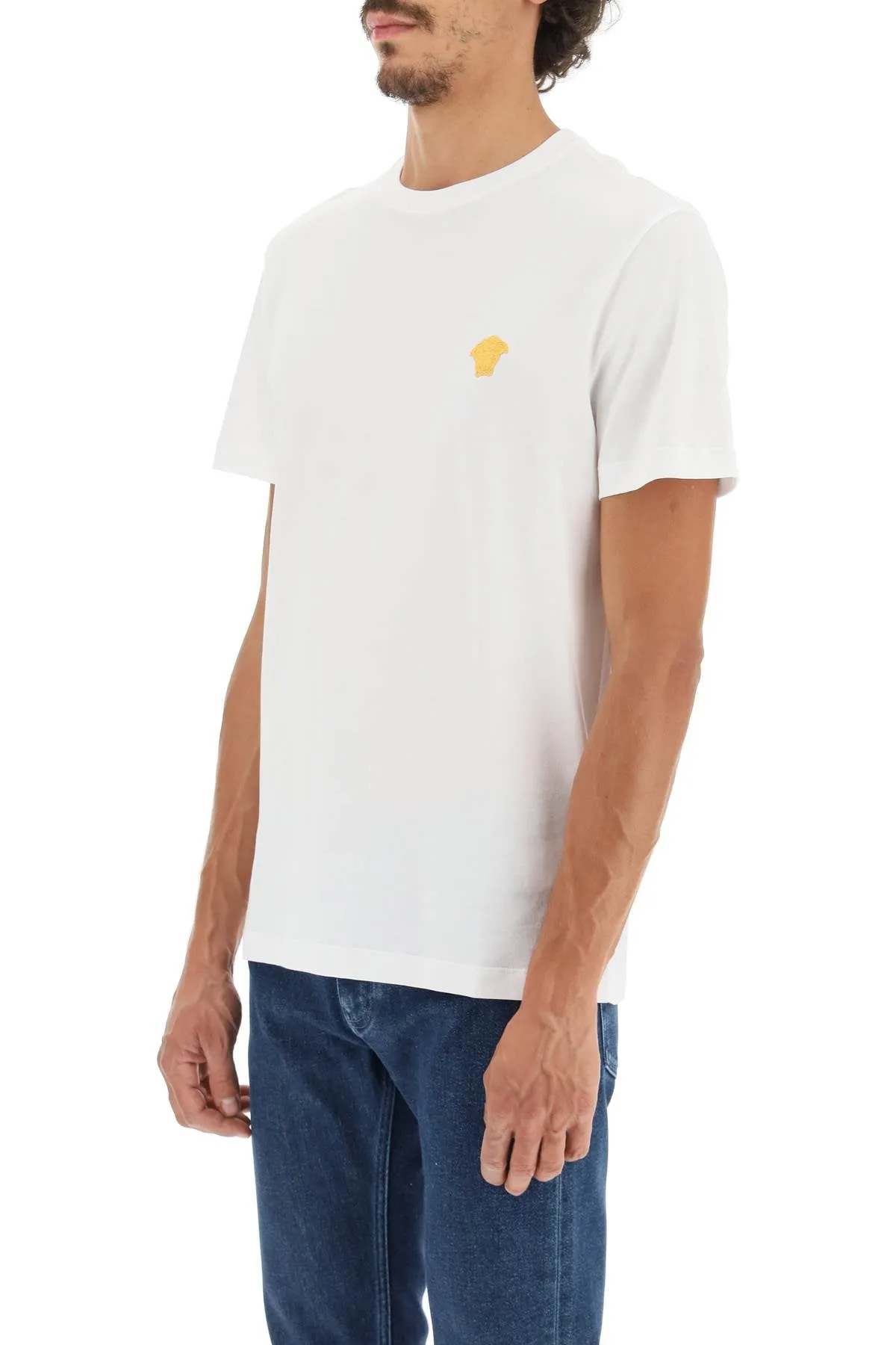 medusa embroidered t-shirt 1008481 1A08489 OPTICAL WHITE