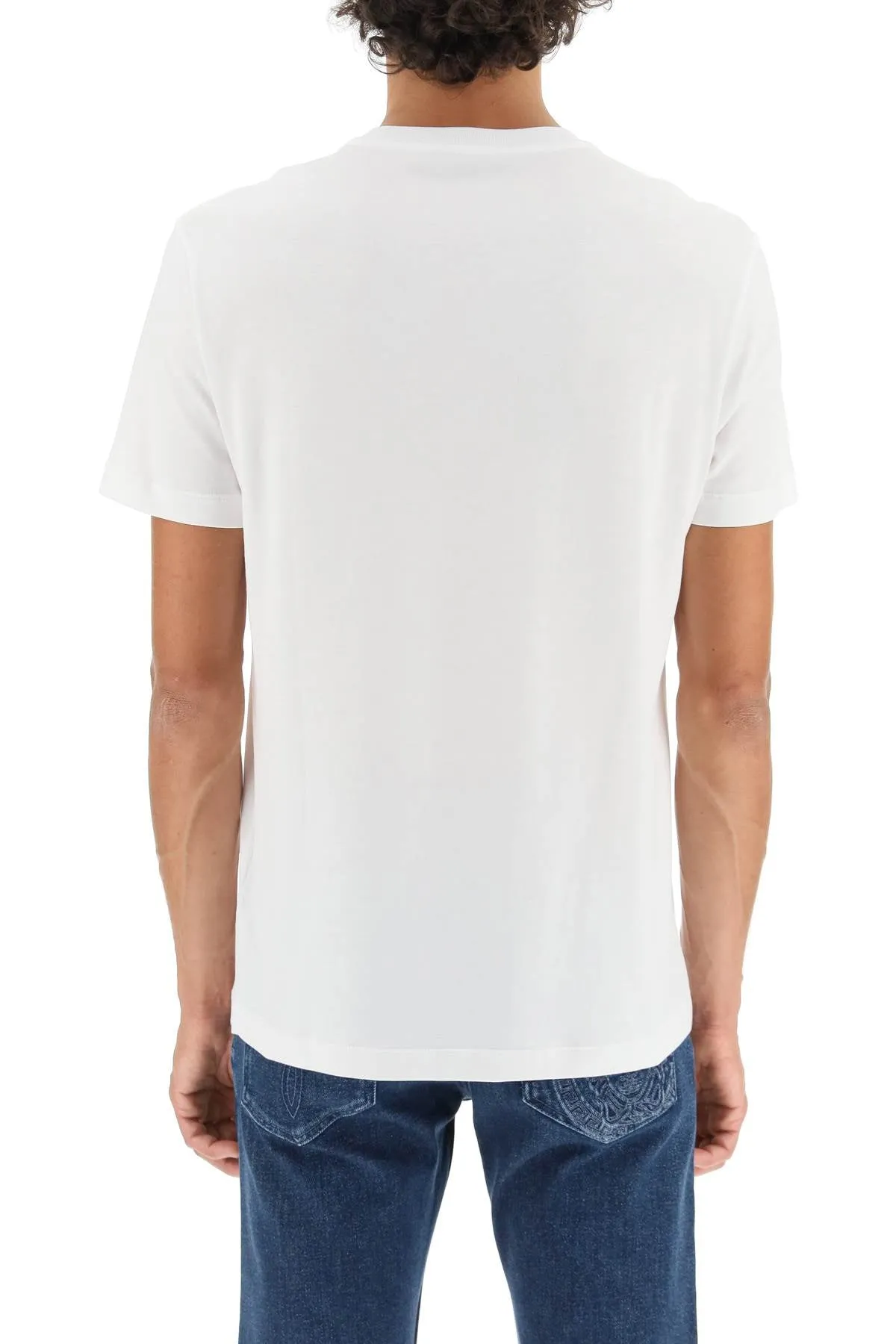 medusa embroidered t-shirt 1008481 1A08489 OPTICAL WHITE