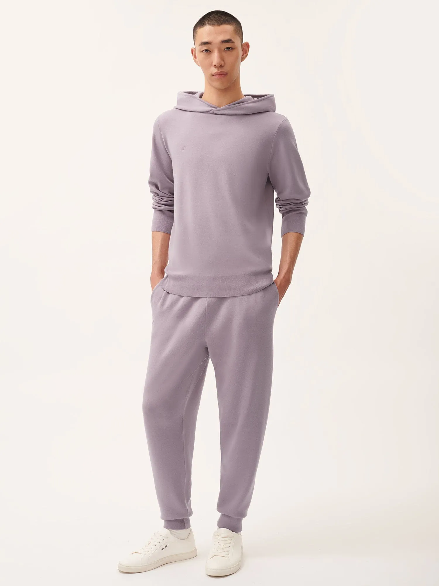 Mens DNA Regenerative Merino Wool Track Pants—raisin purple