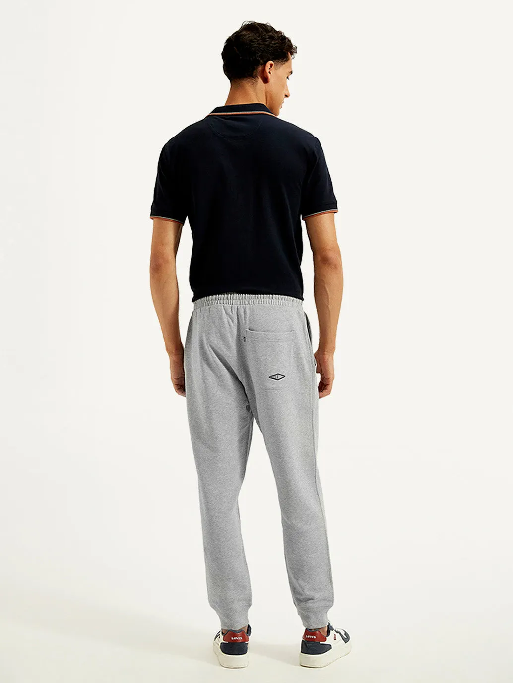 Men's Grey Solid Utility Joggers