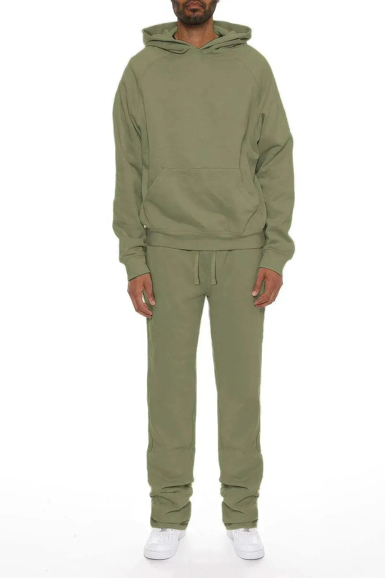 Men's Solid Stacked Flared Track Set
