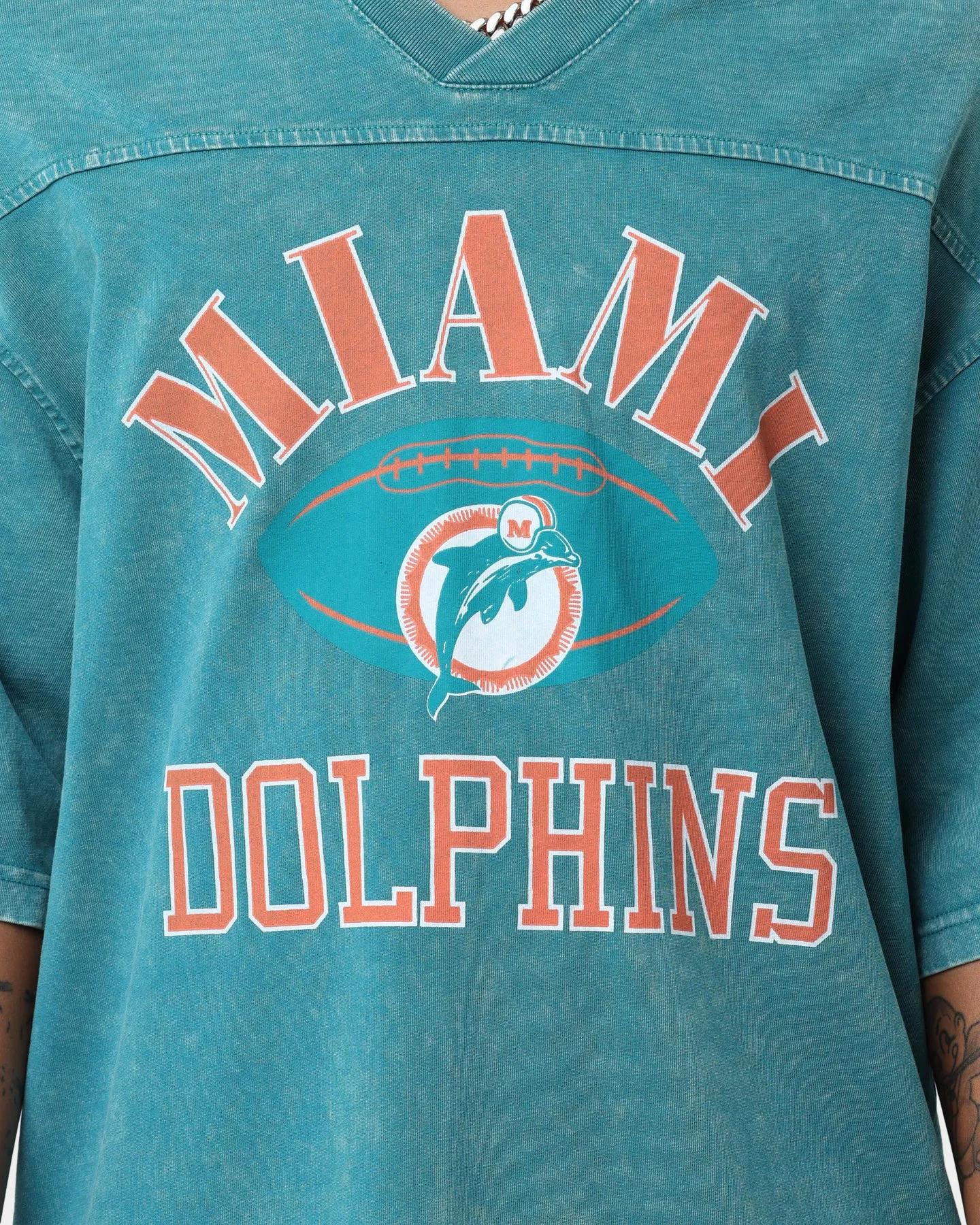 Mitchell & Ness Miami Dolphins Winners Oversized T-Shirt Faded Teal