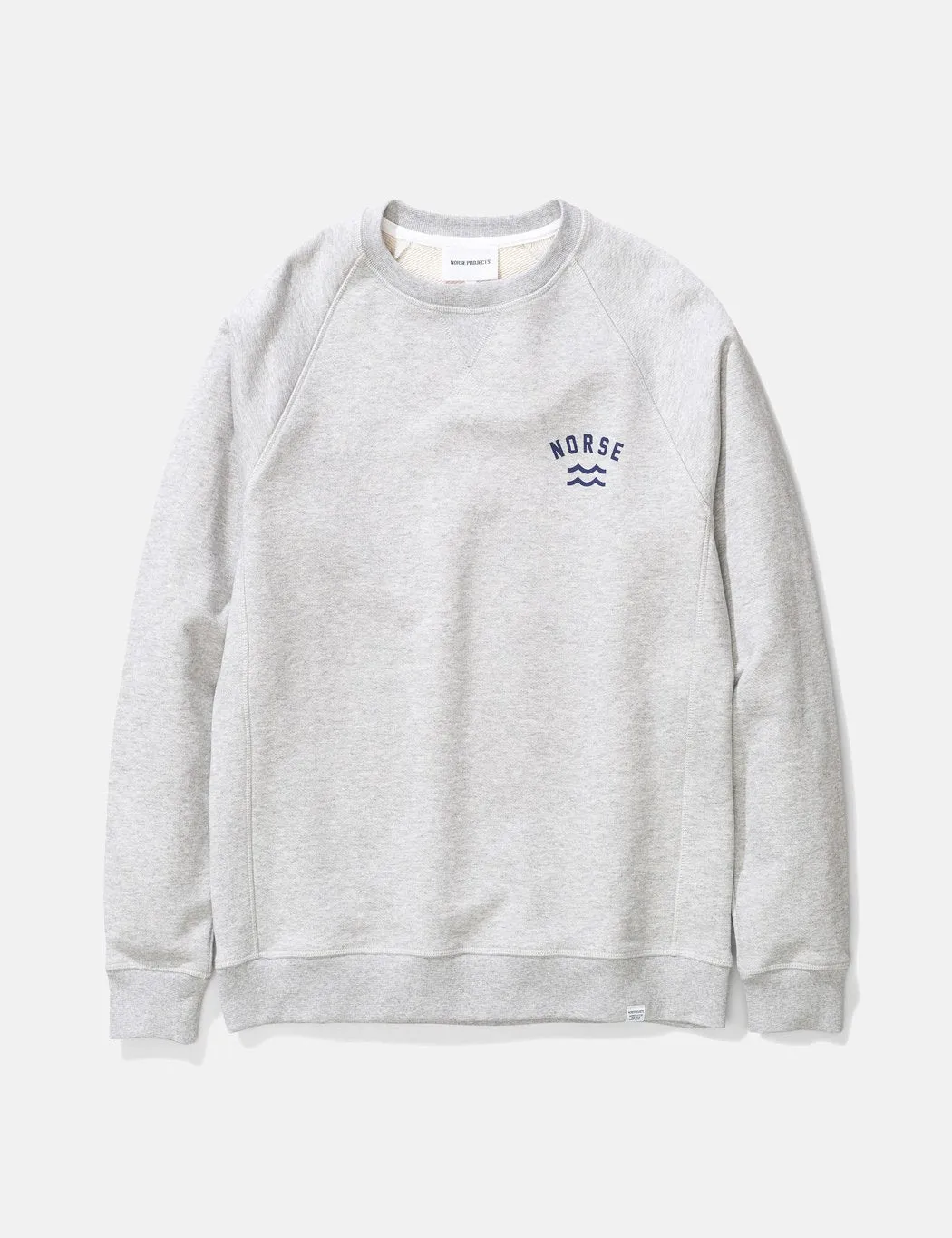 Norse Projects Ketel Ivy Wave Logo Sweatshirt - Light Grey Melange