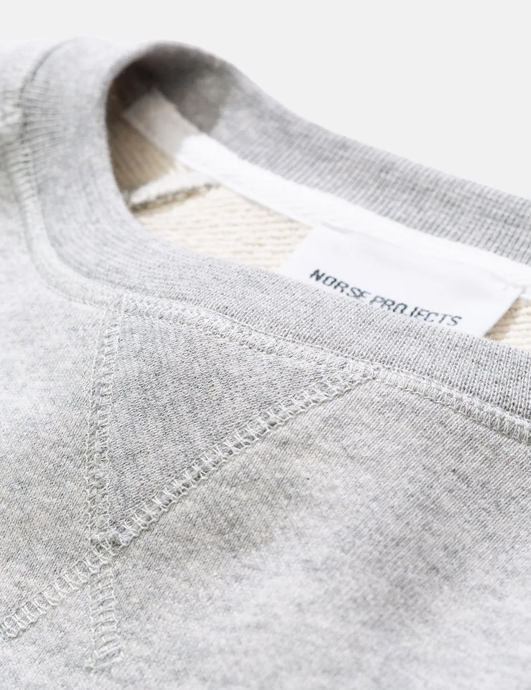 Norse Projects Ketel Ivy Wave Logo Sweatshirt - Light Grey Melange