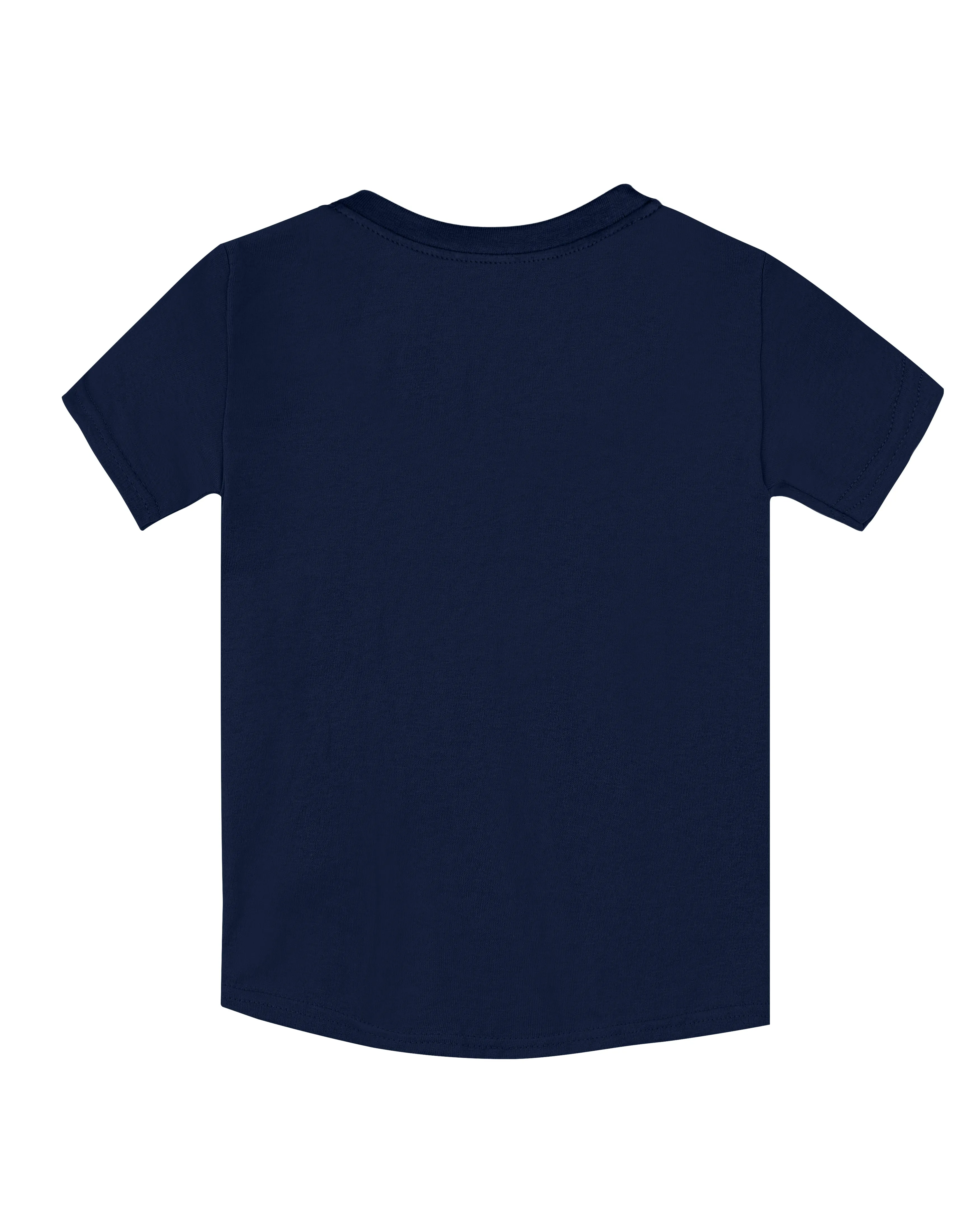 Pack of 2 Beige-Football & Navy Blue-Puzzle Print Cotton T-shirt