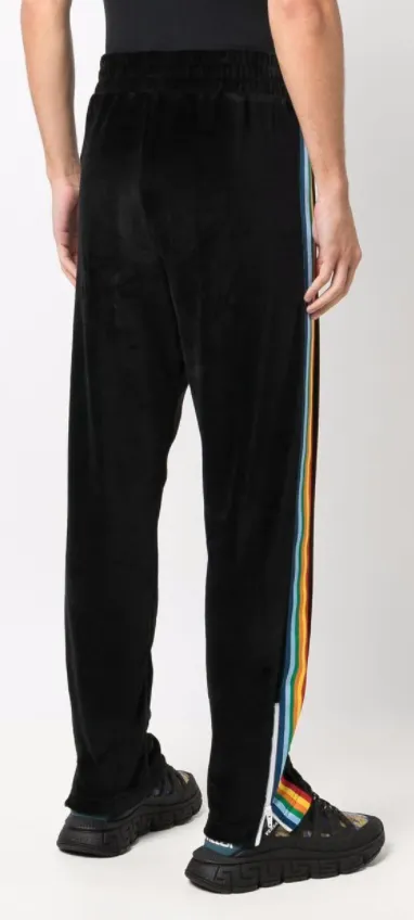 PALM ANGELS - rainbow-stripe chenille track pants