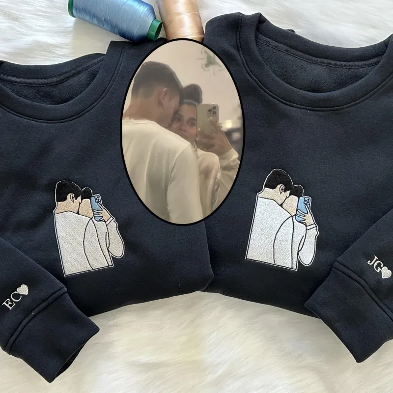 Personalized Portrait Embroidered Sweatshirt