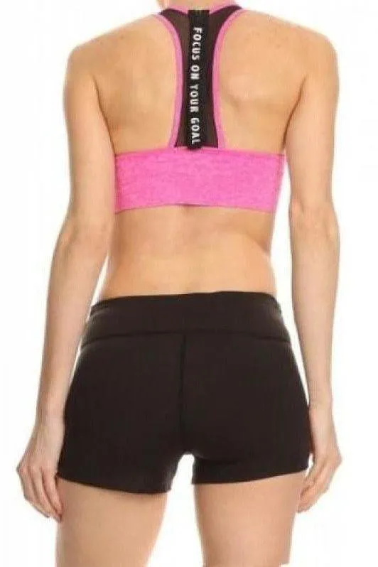 Pink Bra w/zipper pull Focus