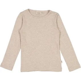 Rib T-Shirt LS - gravel melange