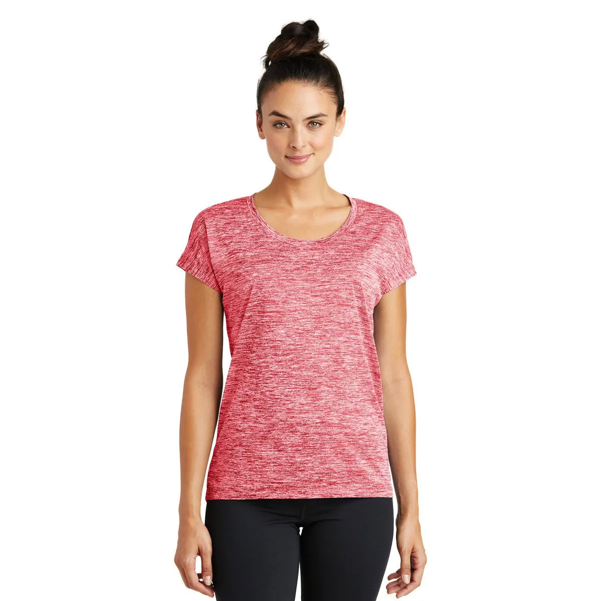 Sport-Tek Women's Deep Red Electric PosiCharge Electric Heather Sporty Tee
