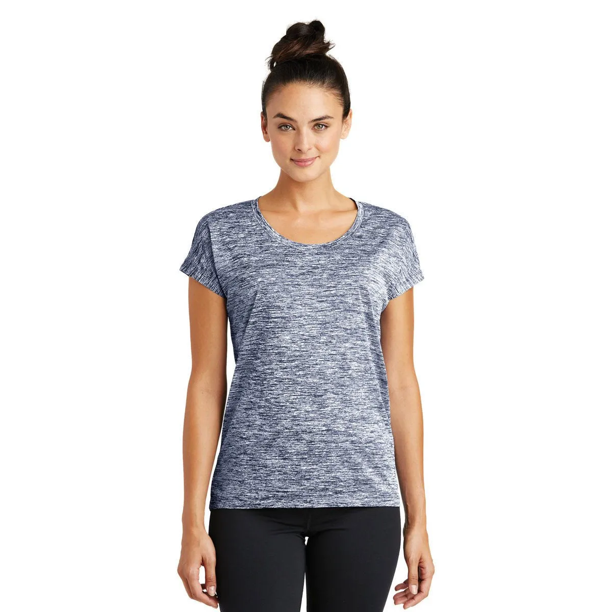 Sport-Tek Women's True Navy Electric PosiCharge Electric Heather Sporty Tee